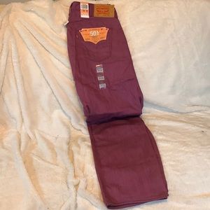 New affordable purple magenta men Levi’s jeans